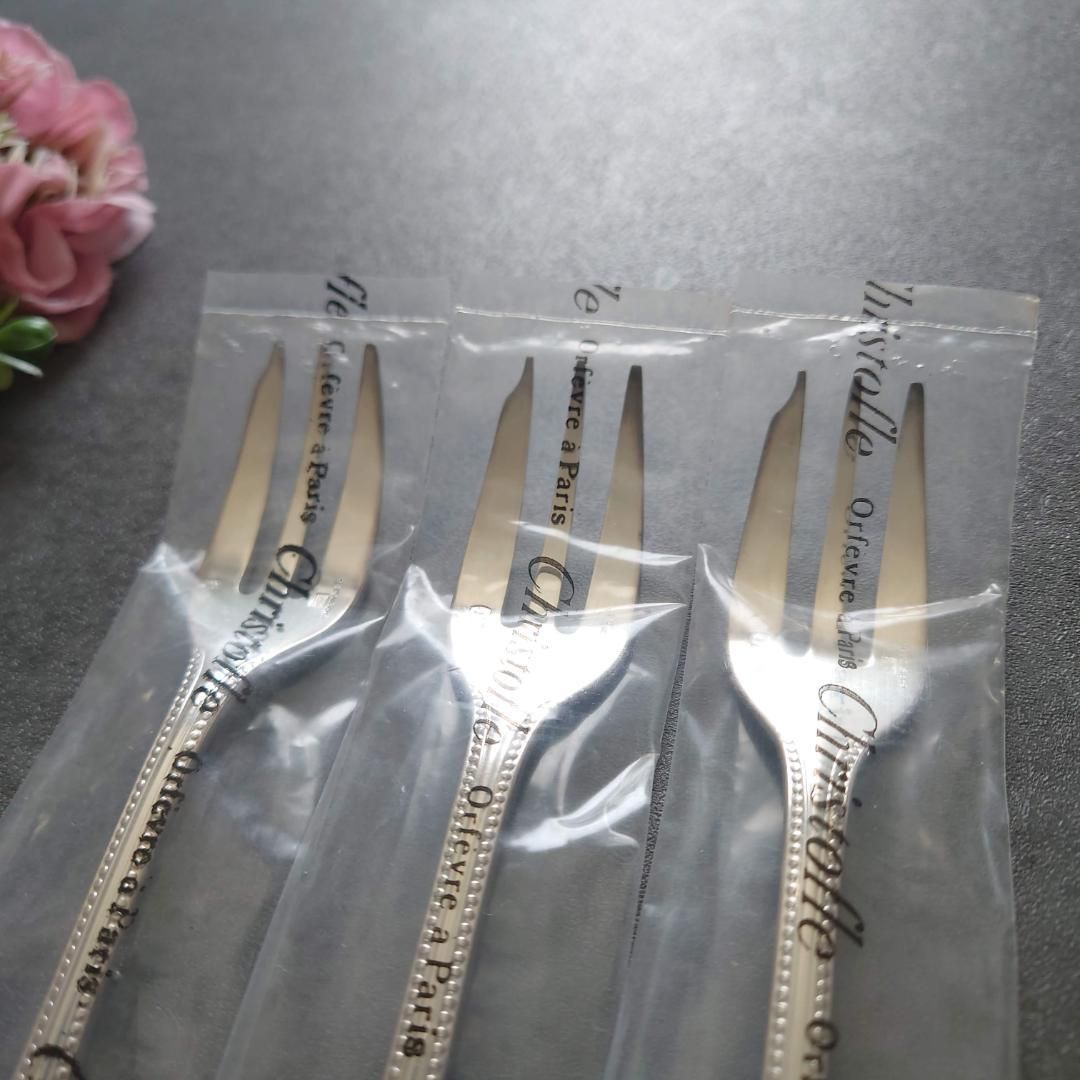 クリストフル パール ケーキフォーク 未開封 3点 - メルカリ