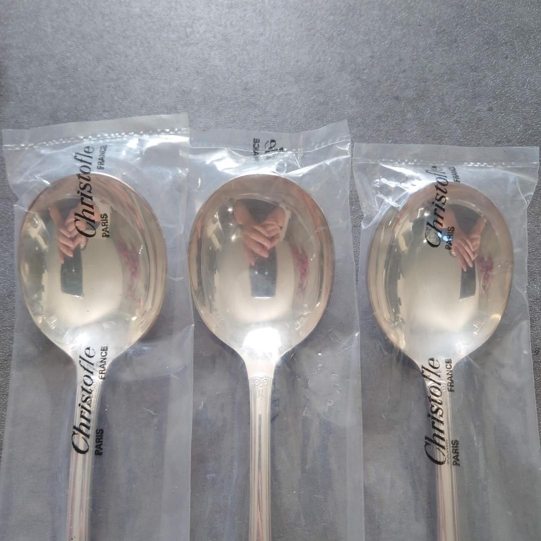 ♪未使用♪クリストフル　CHRISTOFLE　マルメゾン　テーブルスプーン　5本 マルメゾン デザートスプーン