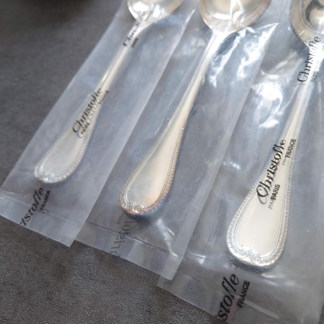美品 クリストフル マルメゾン デザートスプーン 未開封含む 6点 美品 クリストフル マルメゾン デザートスプーン 未開封含む 6点