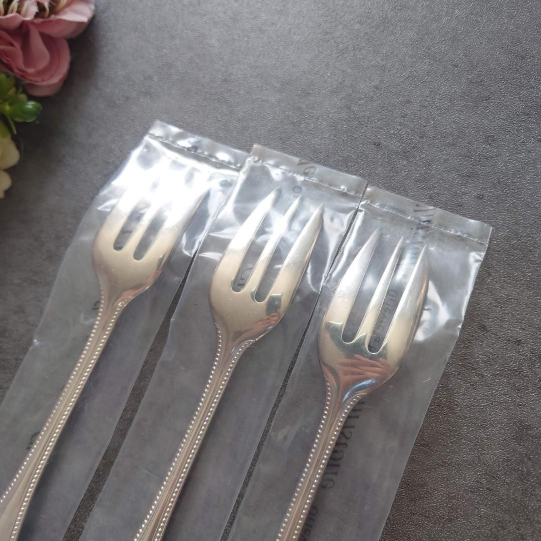 美品 クリストフル パール ケーキフォーク 4点 クリストフル パール2 2405 ケーキフォーク 046 ステンレス製