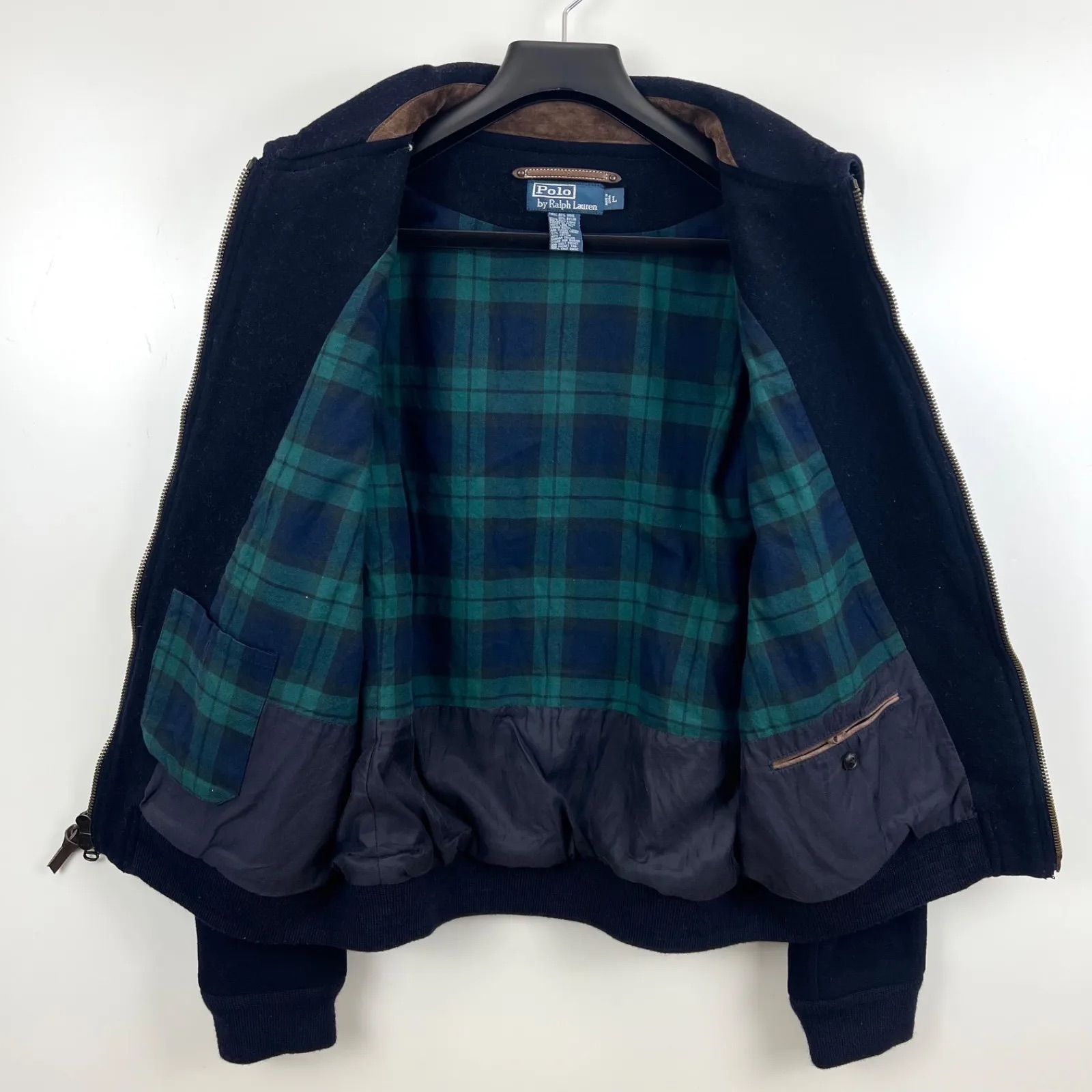 早い者勝ち vintage USA製 ポロラルフローレン ウールジャケット 短丈 POLO by Ralph Lauren 00s old wool flight jacket A-2 L ポロバイ