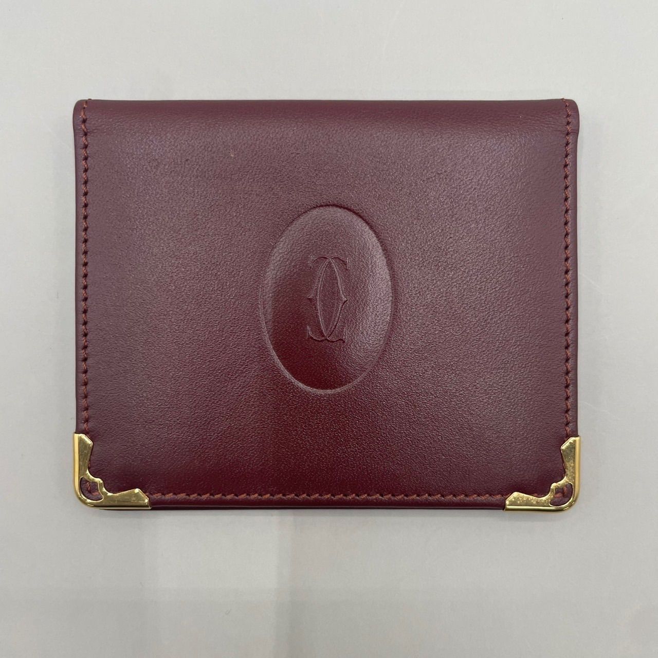 未使用級 Cartier カルティエ ミラー付き カードケース 定期入れ 鏡