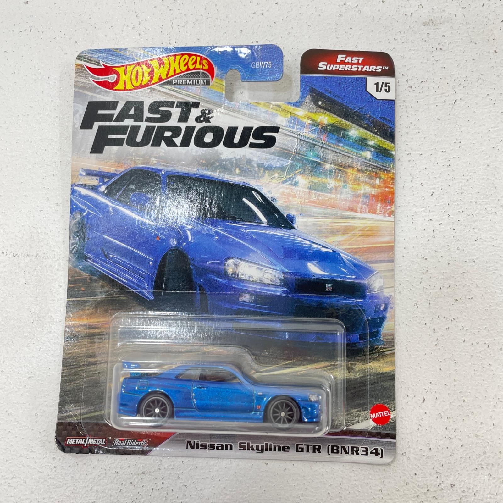 【尾張小牧店】 中古 ホットウィール ワイルド・スピード プレミアム － ファスト・スーパースターズ 日産 スカイライン GTR (BNR34) 【728】