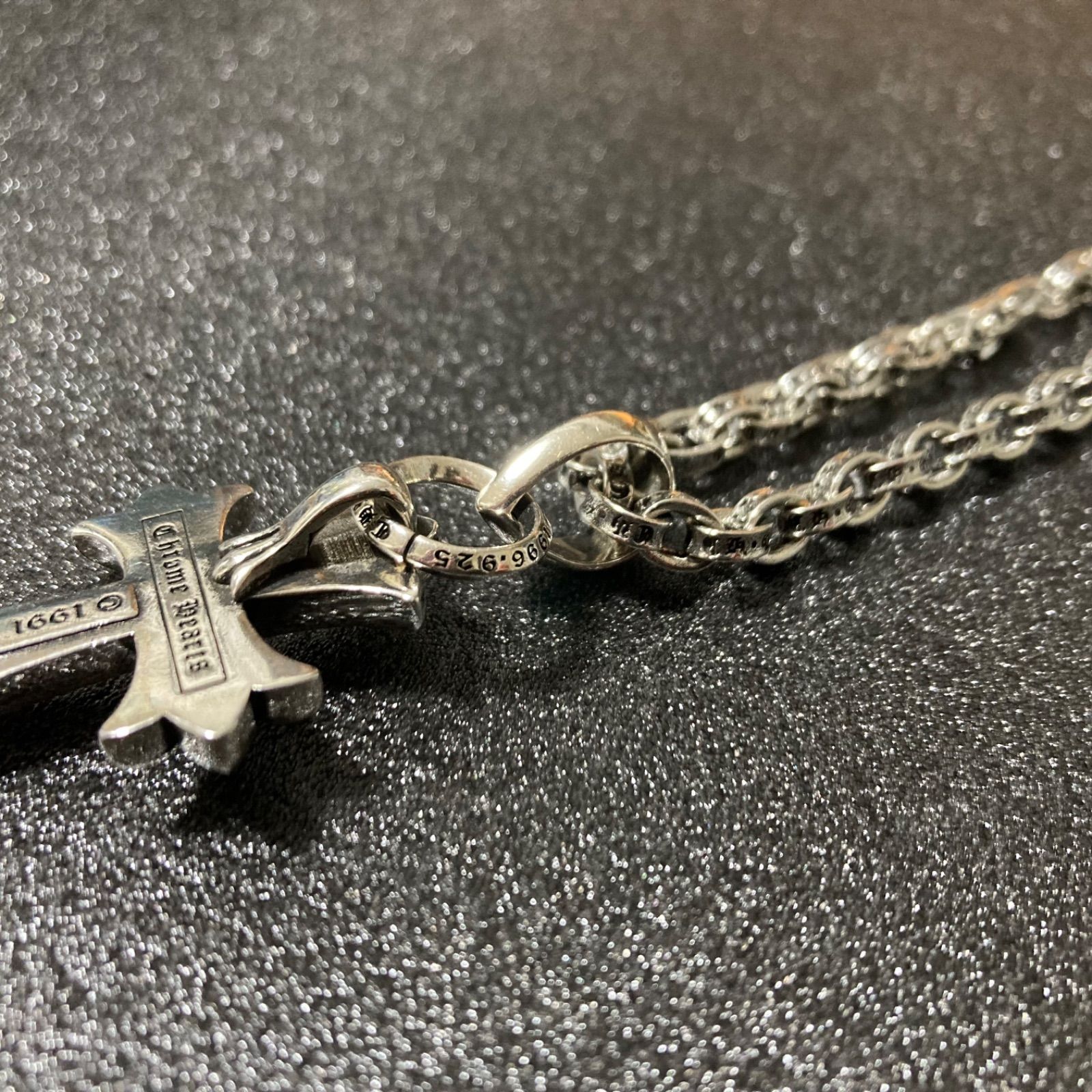 クロムハーツ CHクロスペンダントスモール ベイル ペーパーチェーン50