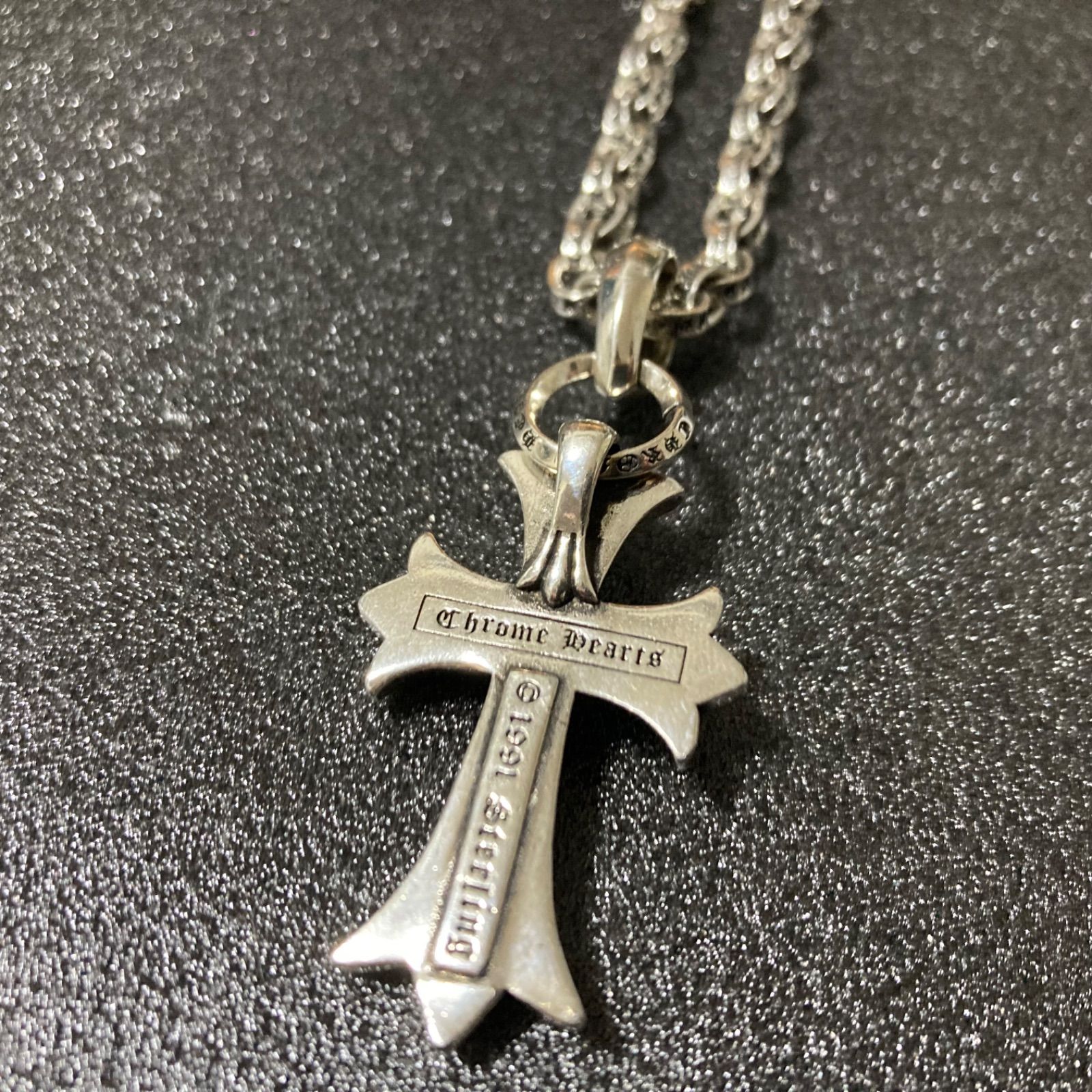 クロムハーツ CHクロスペンダントスモール ベイル ペーパーチェーン50