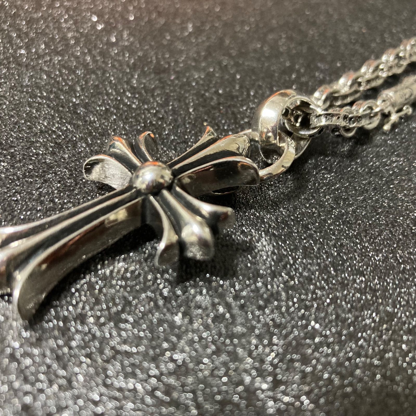 クロムハーツ CHクロスペンダントスモール ベイル ペーパーチェーン50