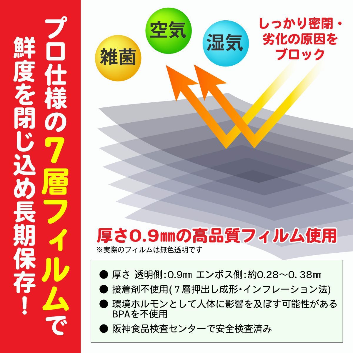 真空パック器ロール 幅25cm×5m巻 6本 - メルカリ