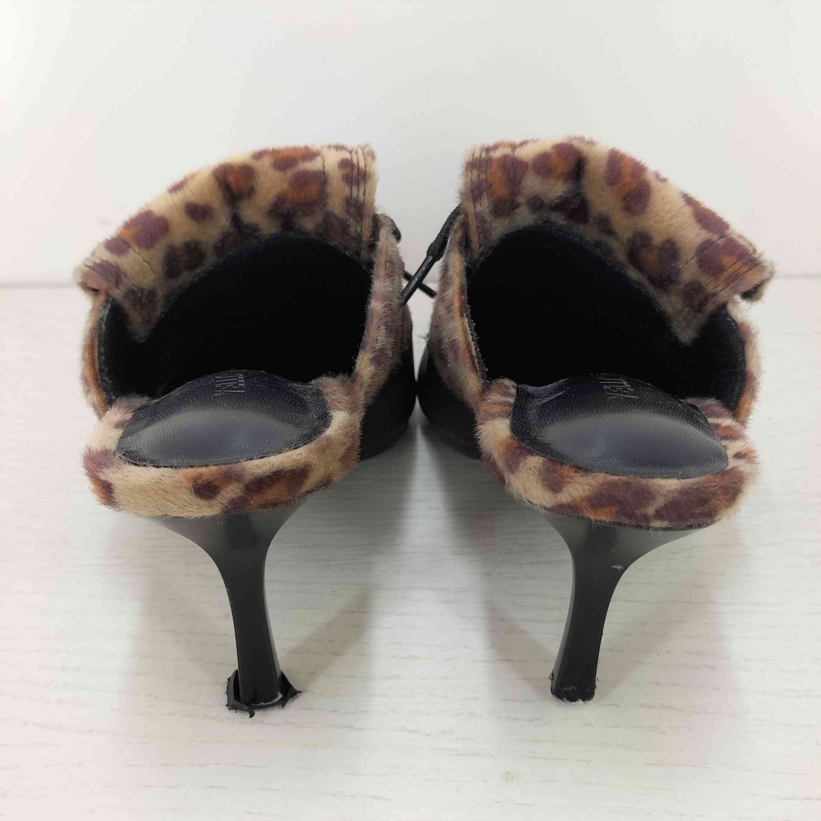 イエロー YELLO レオパード スニーカー ミュール レディース JPN：M