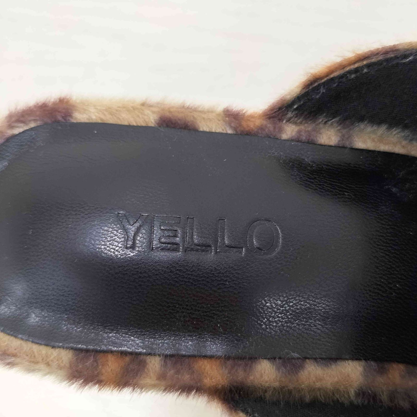 イエロー YELLO レオパード スニーカー ミュール レディース JPN：M
