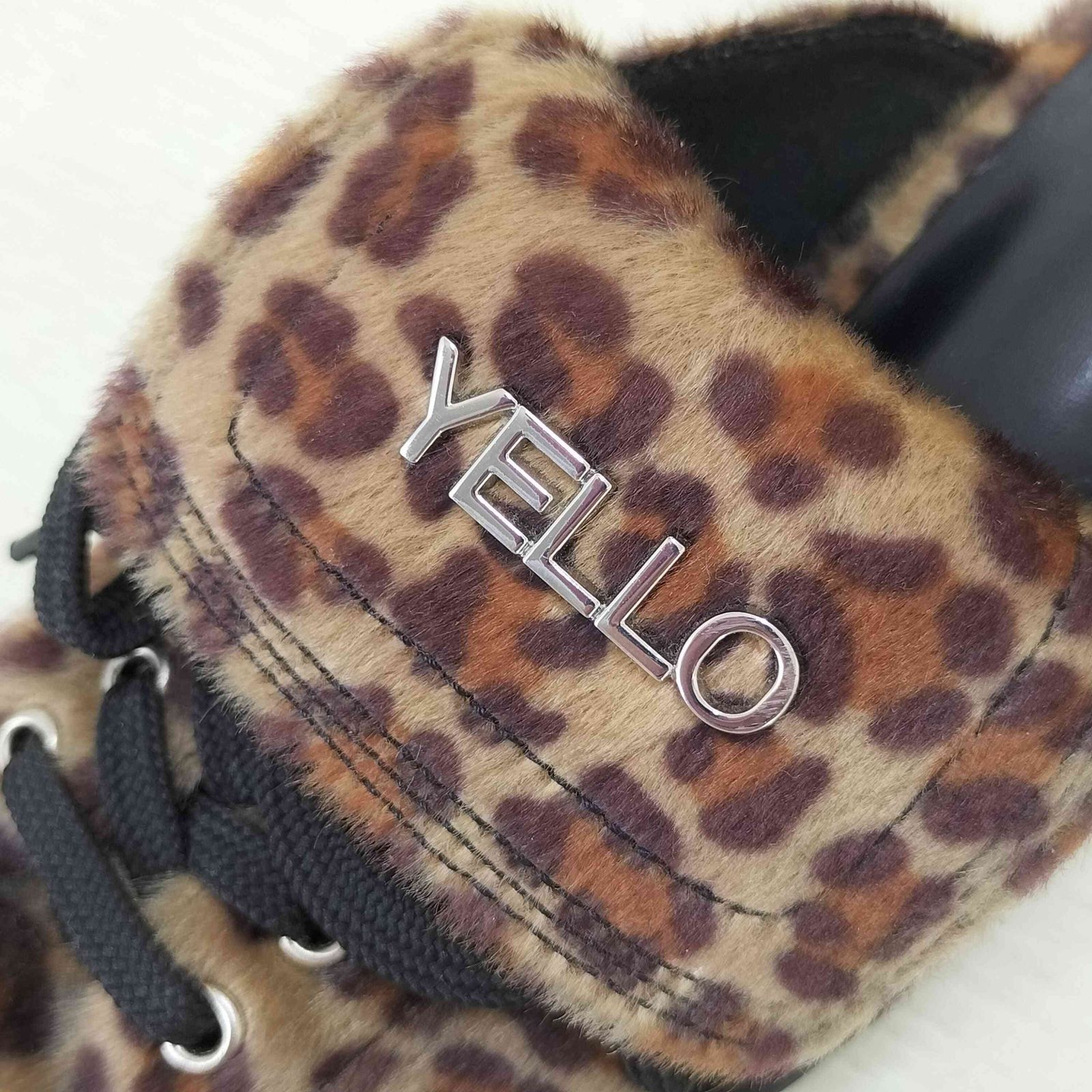 yello レオパード ミュール YELLO スニーカーヒール SNEAKER MULES ミュール レオパード