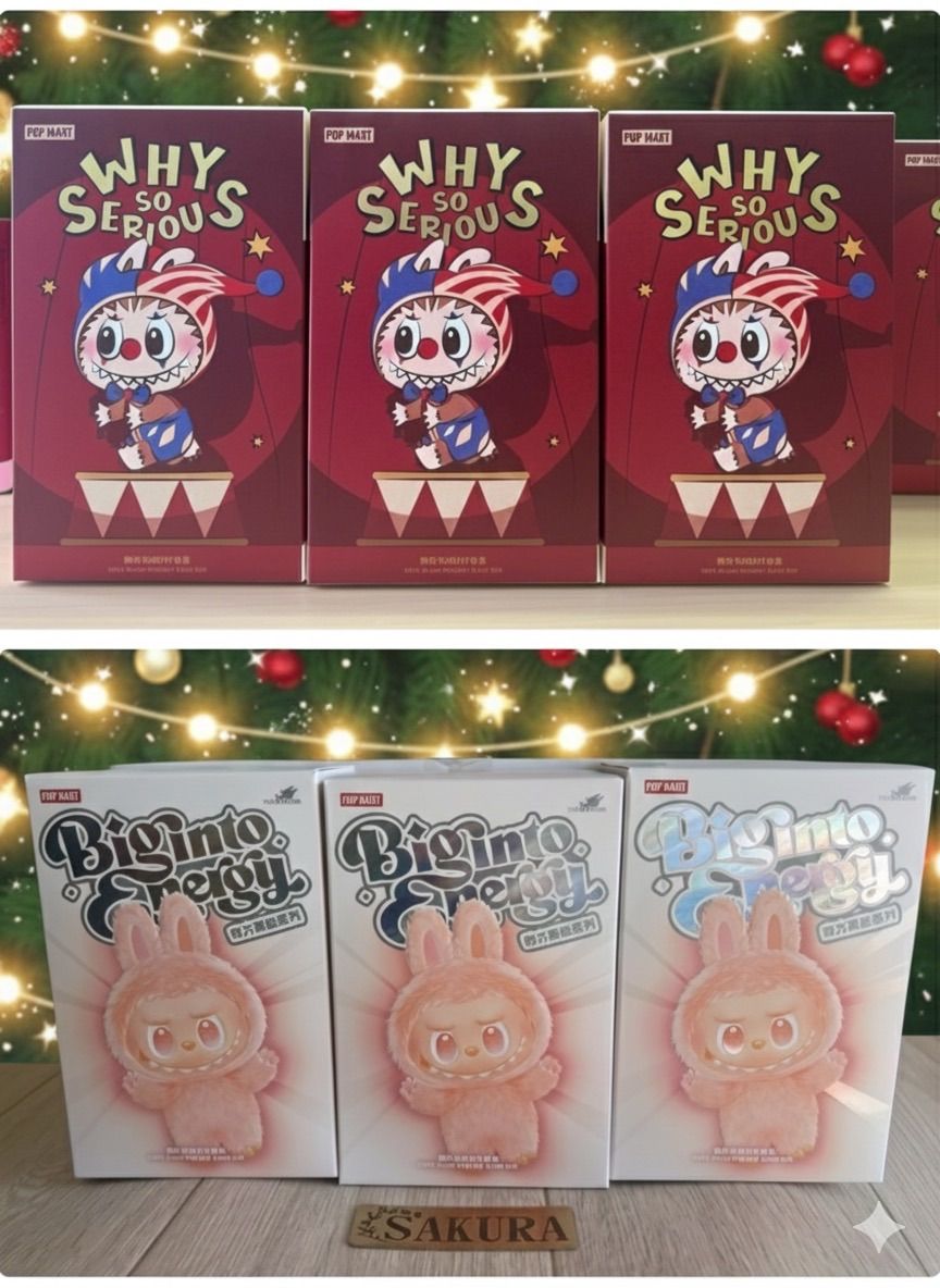 ⭐️【正規品・新品未開封】 ラブブ エナジー３ピース&ピエロ3ピース　6体セット 正規品・未開封】 Labubu Big into Energy ラブブ ポップマート