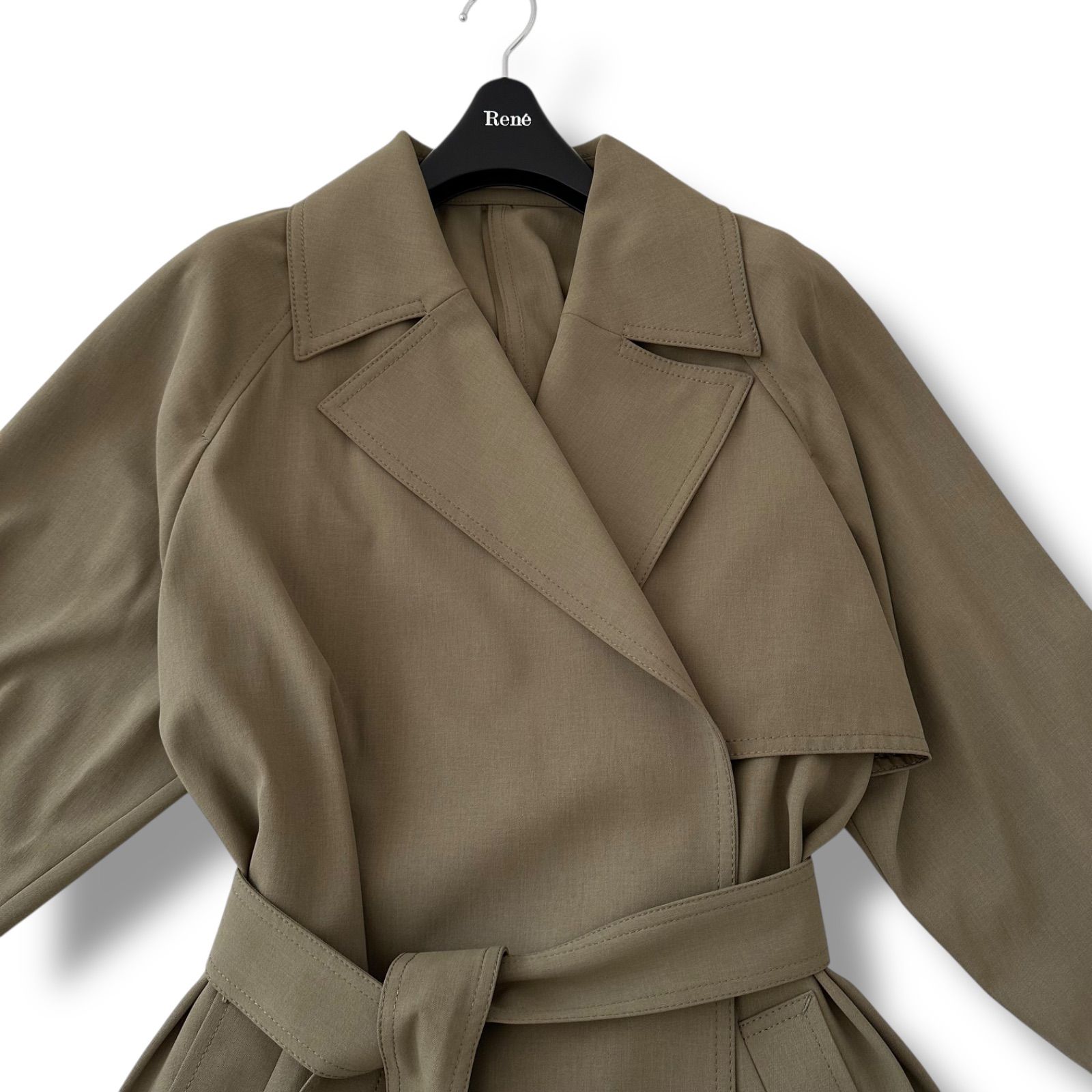 未使用級 23区 トレンチコート CanCam掲載 ポリエステルツイル