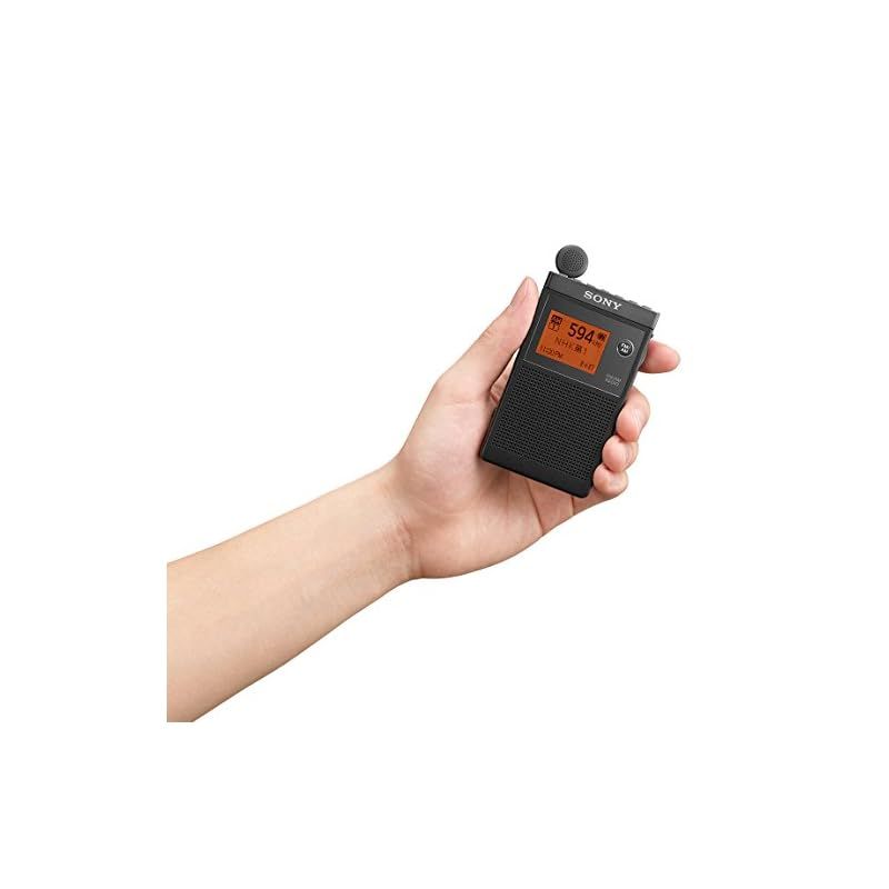 ソニー PLLシンセサイザーラジオ FM/AM/ワイドFM対応 片耳巻取り 名刺