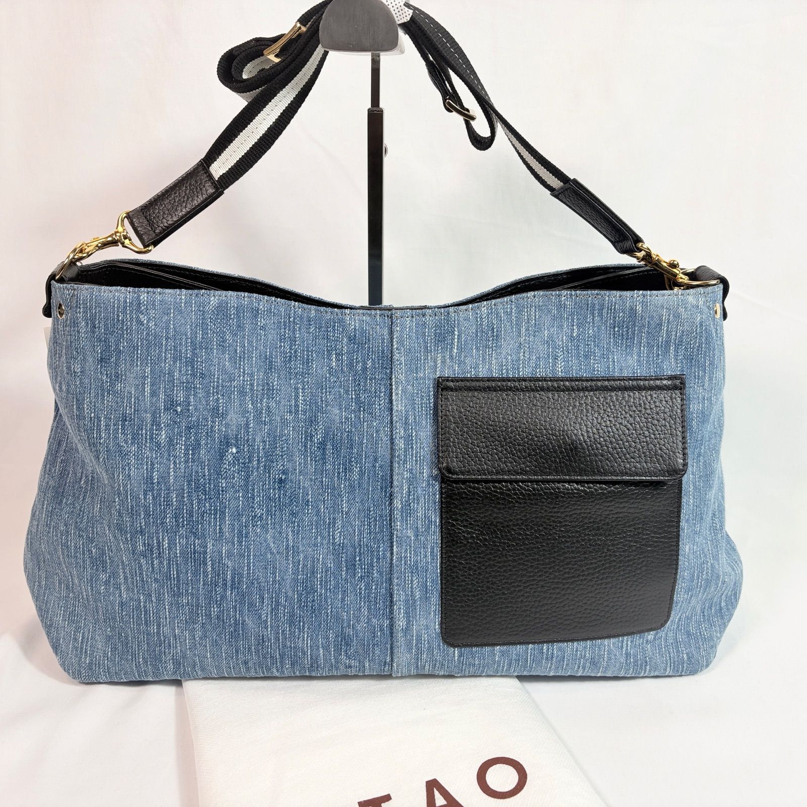 在庫限り品 ✨未使用級✨ ATAO エルヴィ ショルダーバッグ デニム 