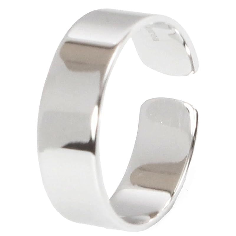 新品】 シルバー シルバー925 本物 ワイドバンドリング 鏡面仕上げ