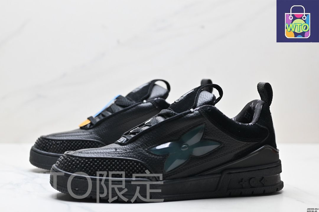 LV/ルイ・ヴィトン メンズ スニーカー 90スケート グレインレザー 新作