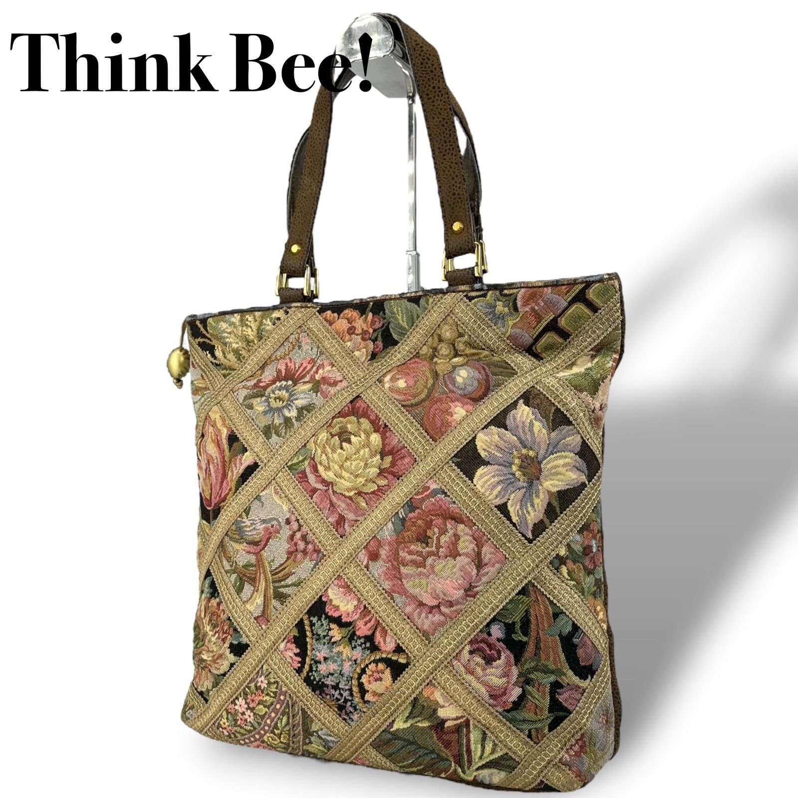 Think Bee! シンクビー トートバッグ レディース 花柄 総柄 オペラハウス 大容量 肩掛け 5172