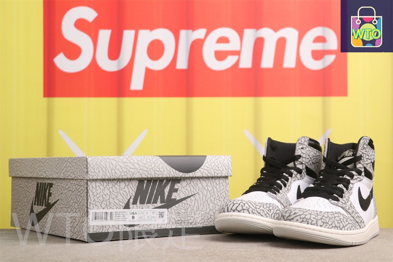 エアジョーダン1 セメント　26.5 ストリート　アメカジ　即日発送可能！ エアジョーダン1 セメント 26.5 ストリート アメカジ 即日発送可能