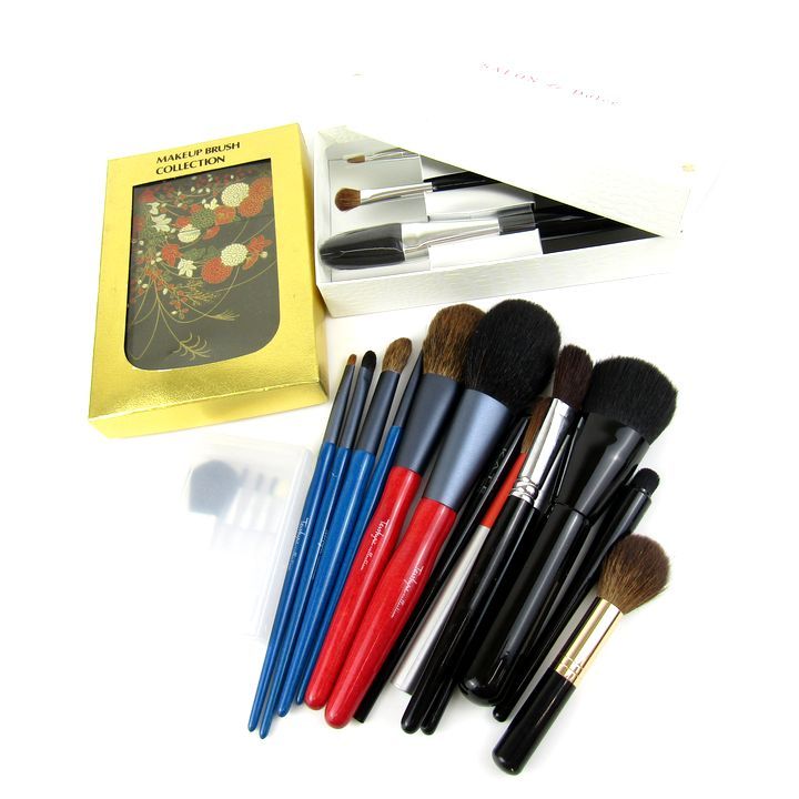 熊野筆 鉄舟コレクション カネボウ 資生堂他 メイクブラシ 16点セット