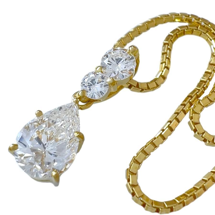 MONNICKENDAM モニッケンダム ネックレス ダイヤ 0.60ct 0.15ct K18 YG