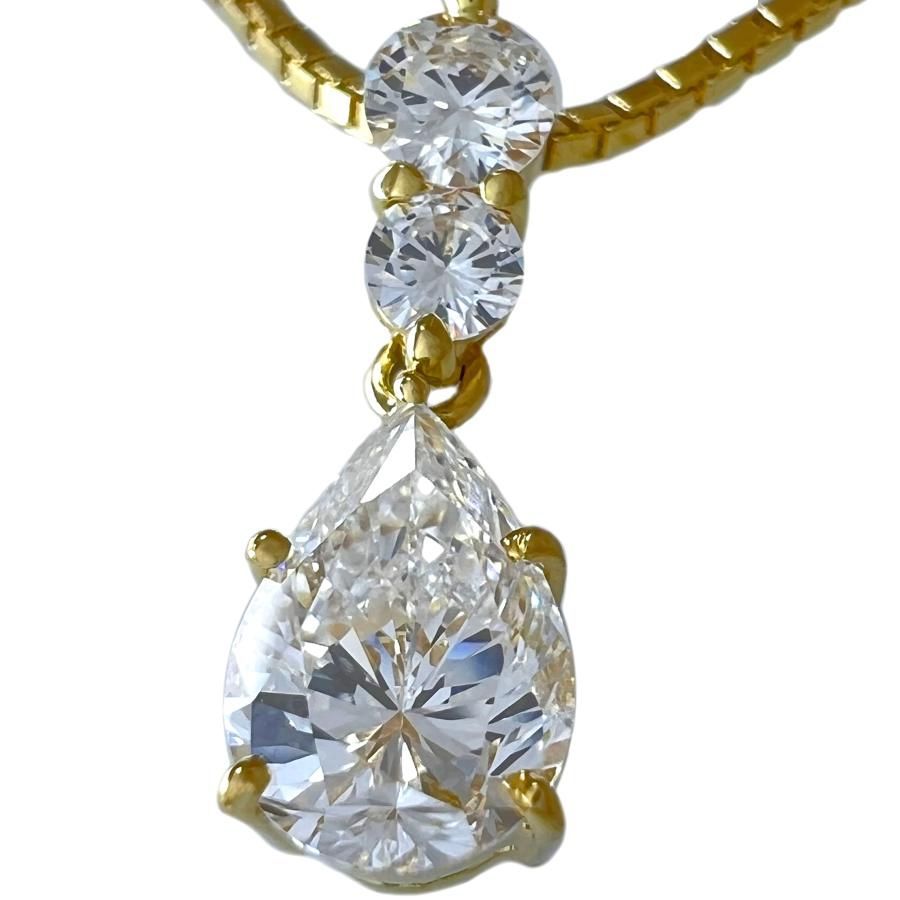 MONNICKENDAM モニッケンダム ネックレス ダイヤ 0.60ct 0.15ct K18 YG