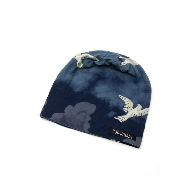 [Bohemians] クラウドピジョン ワッチキャップ《D.NAVY(ダークネイビー)》Sサイズ/CLOUD PIGEON WATCH CAP ハト柄 鳥柄 ボヘミアンズ 0