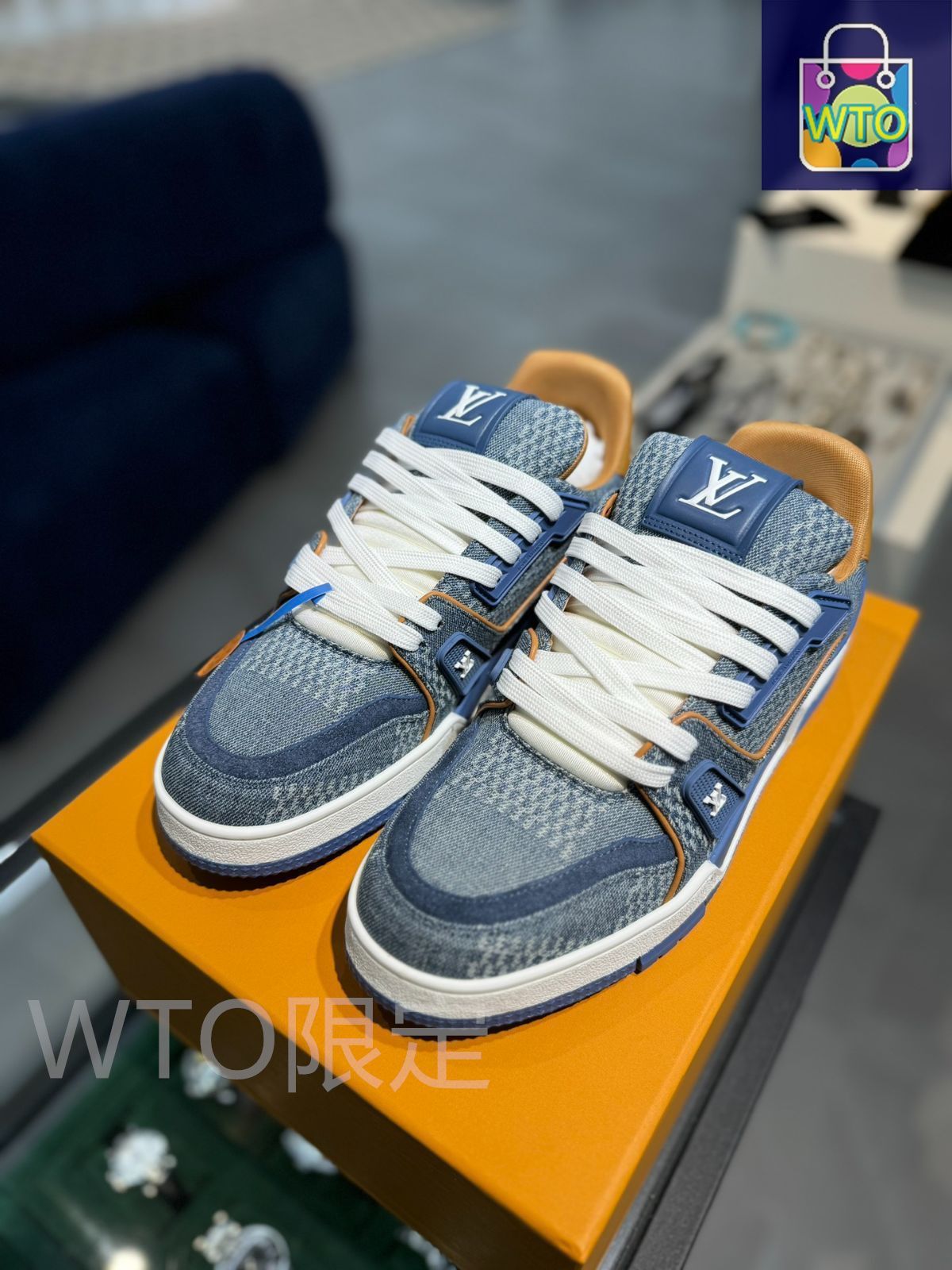 LOUIS VUITTON チェック柄スニーカー 新品未使用 Louis Vuitton Trainer カラー カラー-キャンバスサザンチェック｜本日