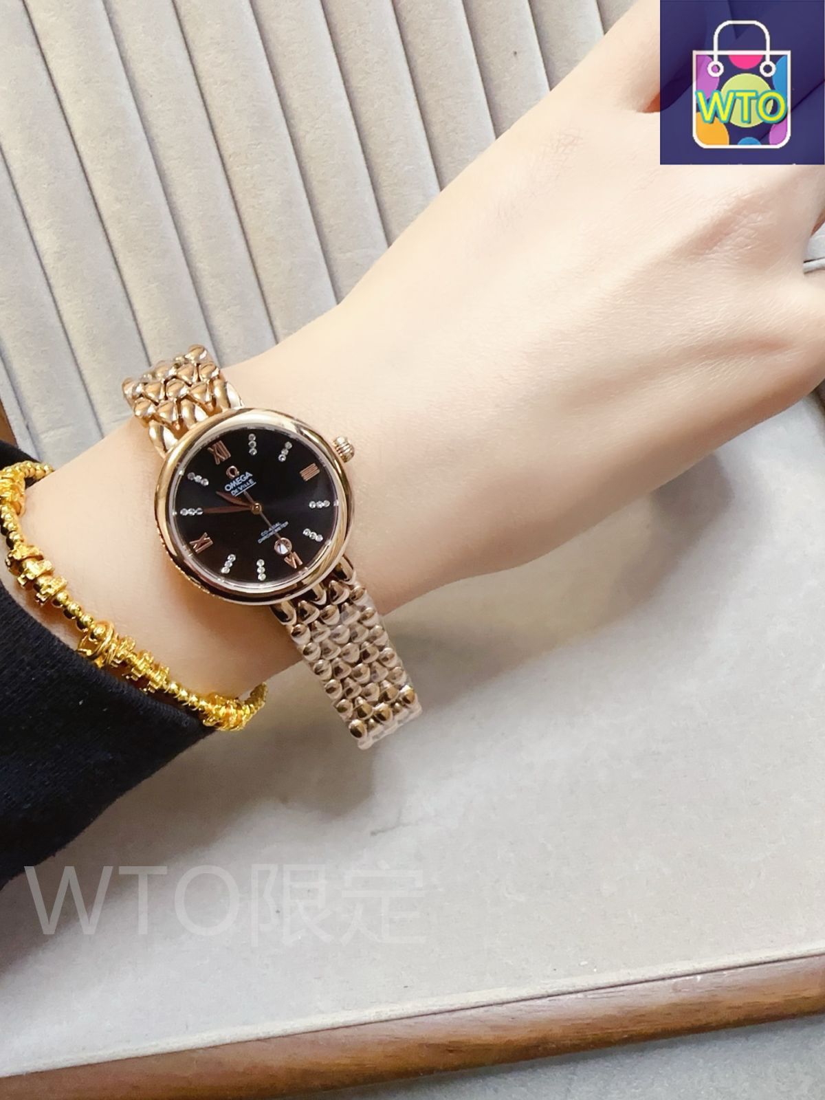 期間限定】オメガ レディース腕時計 28mm 薄型クオーツ ミネラルガラス