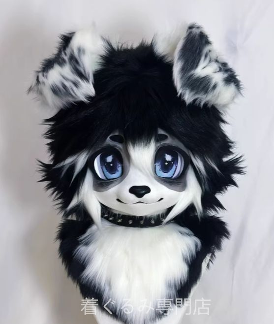 ファースーツ 着ぐるみセット 犬 グリーン ケモノ ファースーツ 全頭