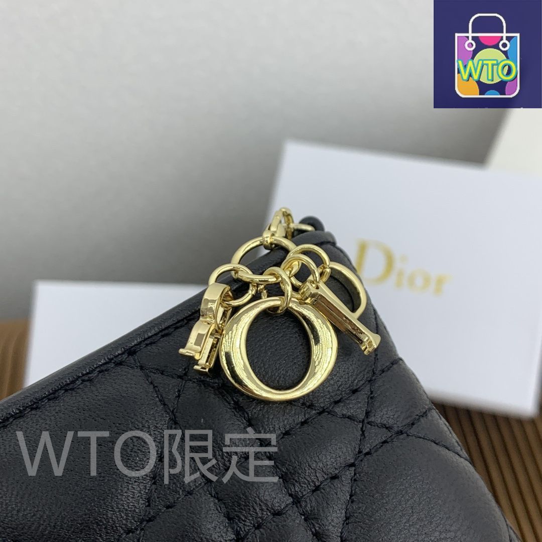 本日特価] ミニ レディディオール ウォレット グレーシープレザー 藤