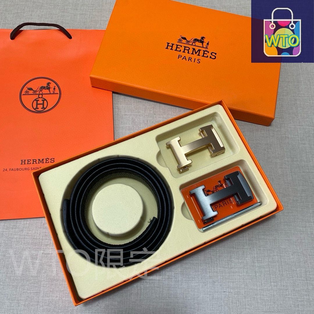 【新品未使用】エルメス HERMES ギフトセット 本日特価] エルメス Herms 高級レザー ベルト＆バッグ スーパーセット