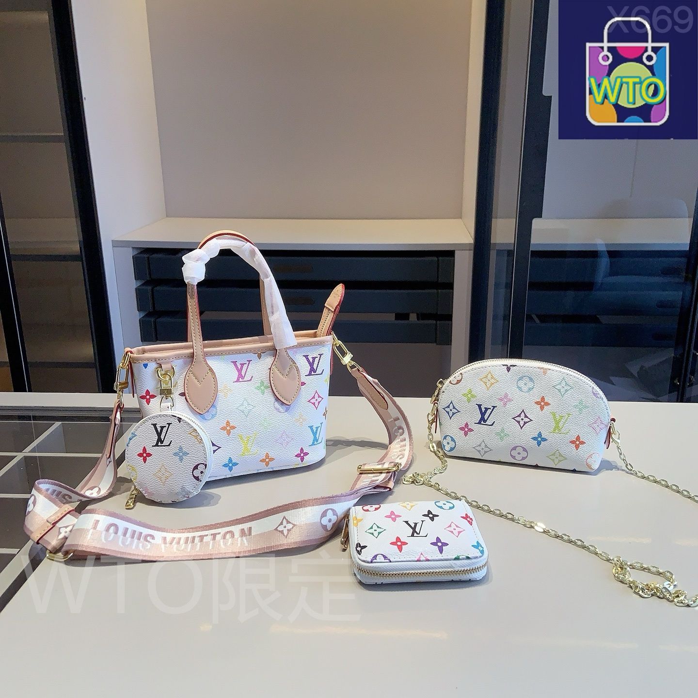 本日特価] 全新シリーズセット X669 - LV ショッピングバッグBB + LV