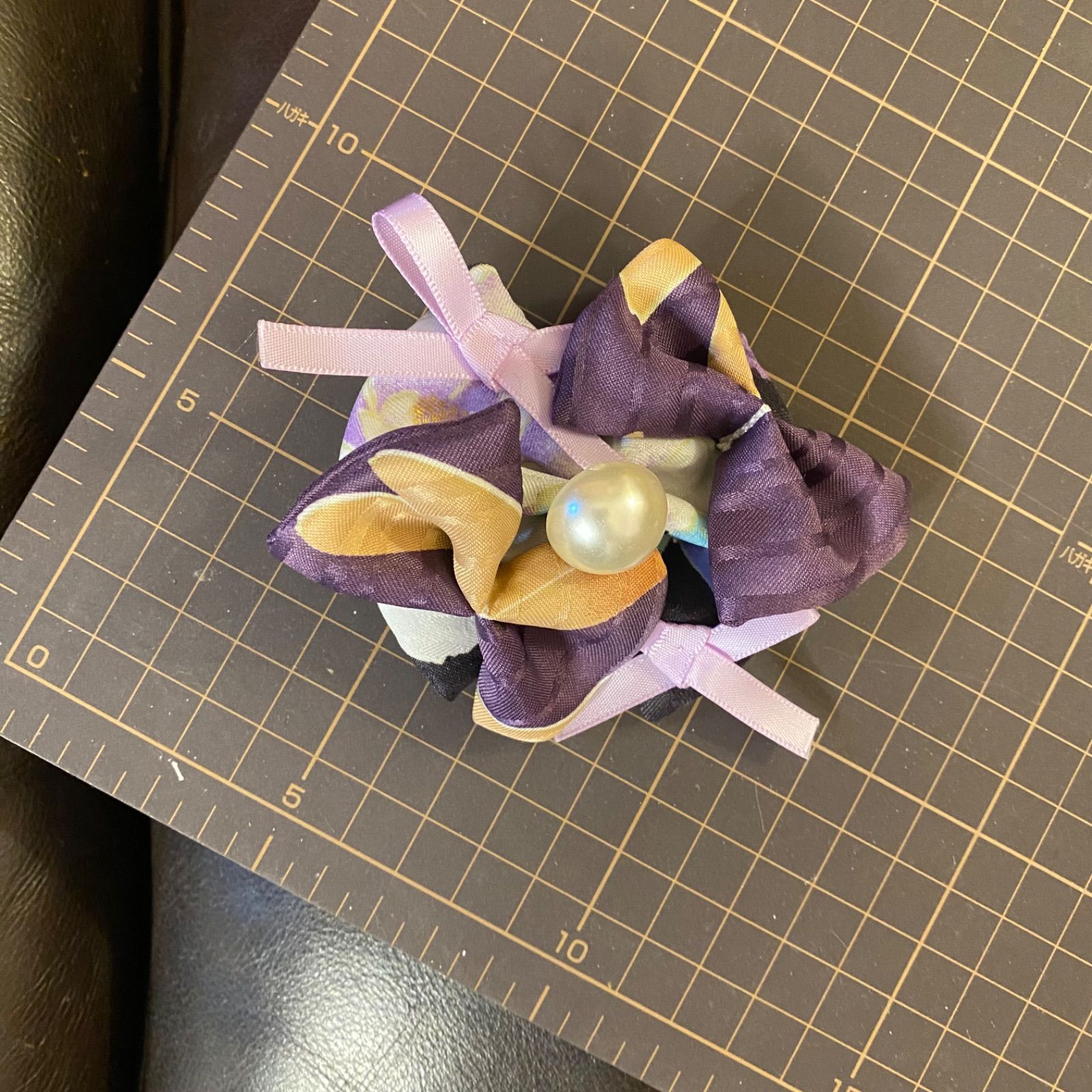 着物リメイク ハンドメイド おりぼん ティアラ クリップ ヘア