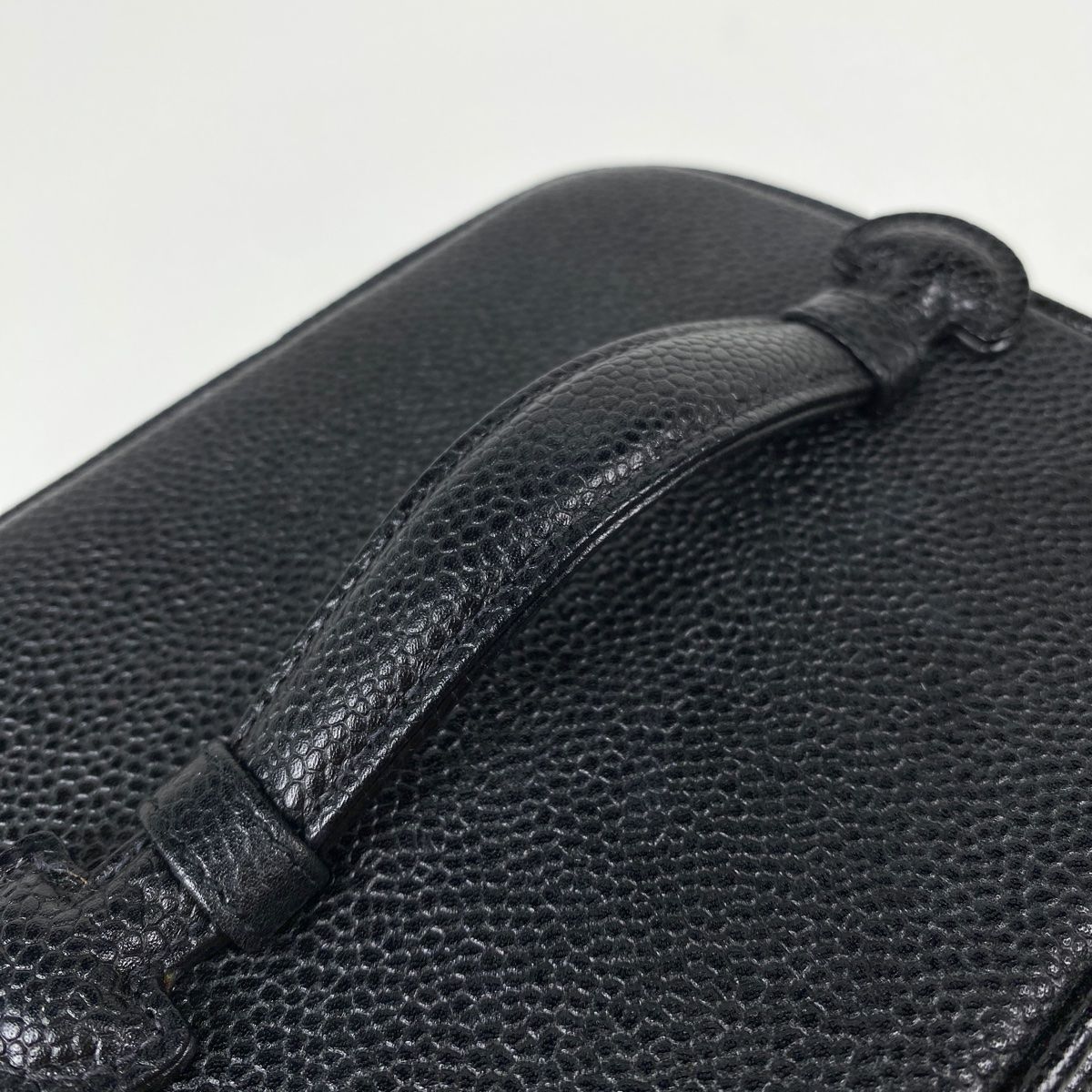✨美品✨シャネル バニティバッグ ポーチ キャビアスキン ココマーク ブラック シャネル CHANEL ココマーク バニティバッグ A01998 ブラック キャビア