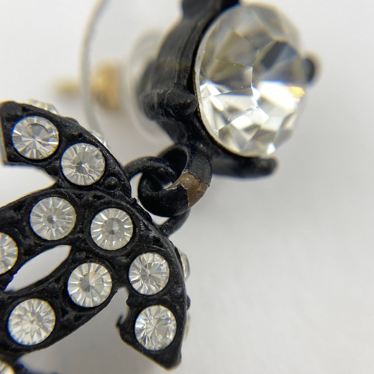 シャネル CHANEL ココマーク ラインストーン ピアス スイング ピアス