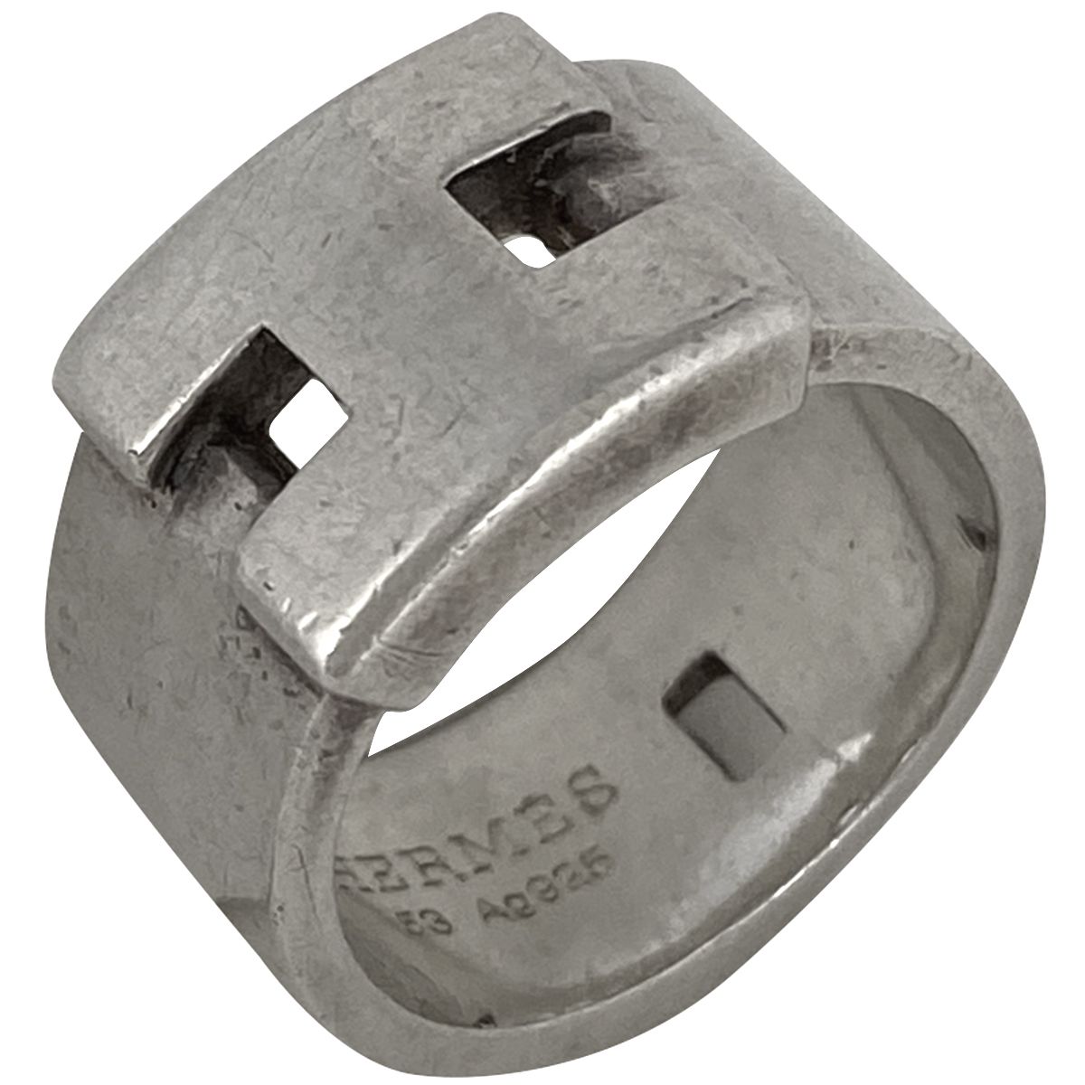 HERMES シルバー H型リング ヘラクレス リング エルメス HERMES ヘラクレス リング Hロゴ 指輪 リング 12 シルバー925