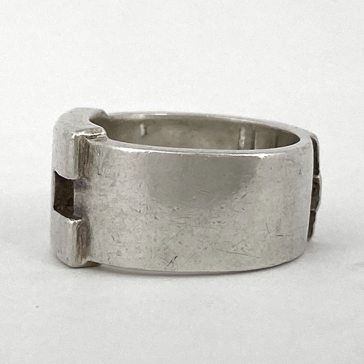 HERMES シルバー H型リング ヘラクレス リング エルメス HERMES ヘラクレス リング Hロゴ 指輪 リング 12 シルバー925