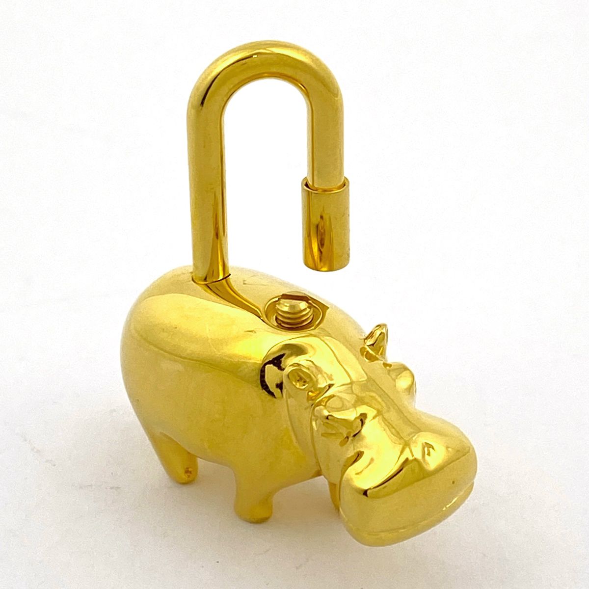 エルメス HERMES カデナ ヒポポタマス カバモチーフ バッグチャーム GP