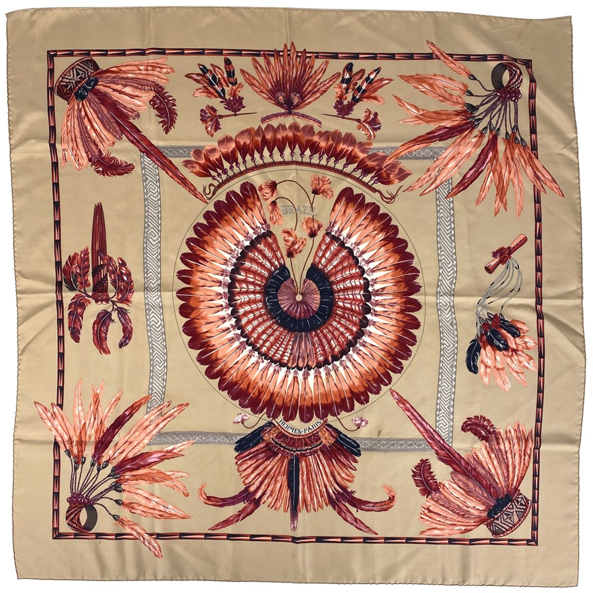 HERMES エルメス　カレ90　スカーフ　BRAZIL　ブラジル　シルク100 楽天市場】HERMES(エルメス) BRAZIL ブラジル カレ90 スカーフ 緑