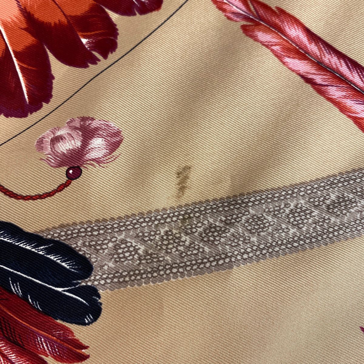 エルメス HERMES カレ 90 BRAZIL ブラジル スカーフ シルク ベージュ