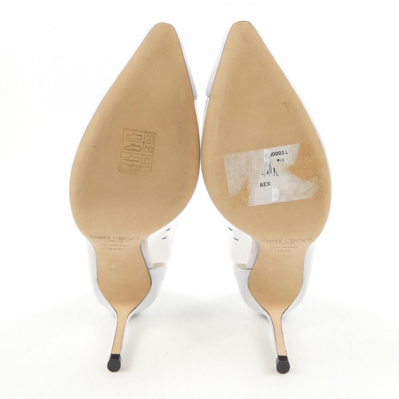 ジミーチュウ パンプス オープントゥ ストラップ スタッズ シューズ