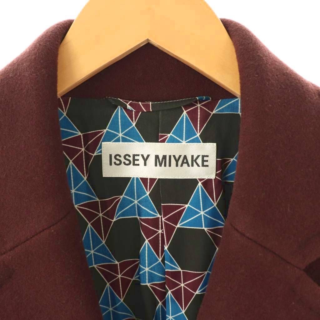 イッセイミヤケ ISSEY MIYAKE 幾何学柄 チェスターコート アウター 2