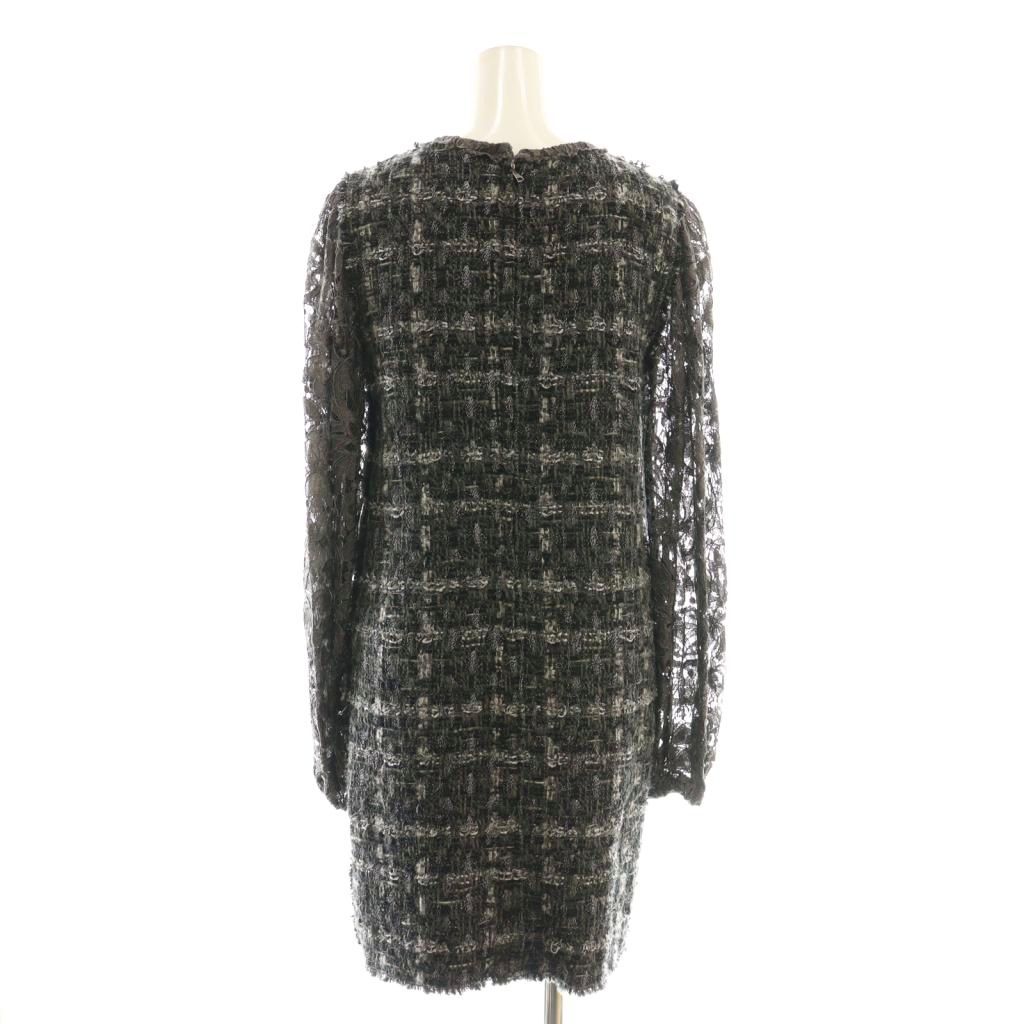 ドルチェ&ガッバーナ　ツイードワンピース DOLCE&GABBANA - ドルガバ⭐︎正規サヤエンドウワンピース44の通販 by