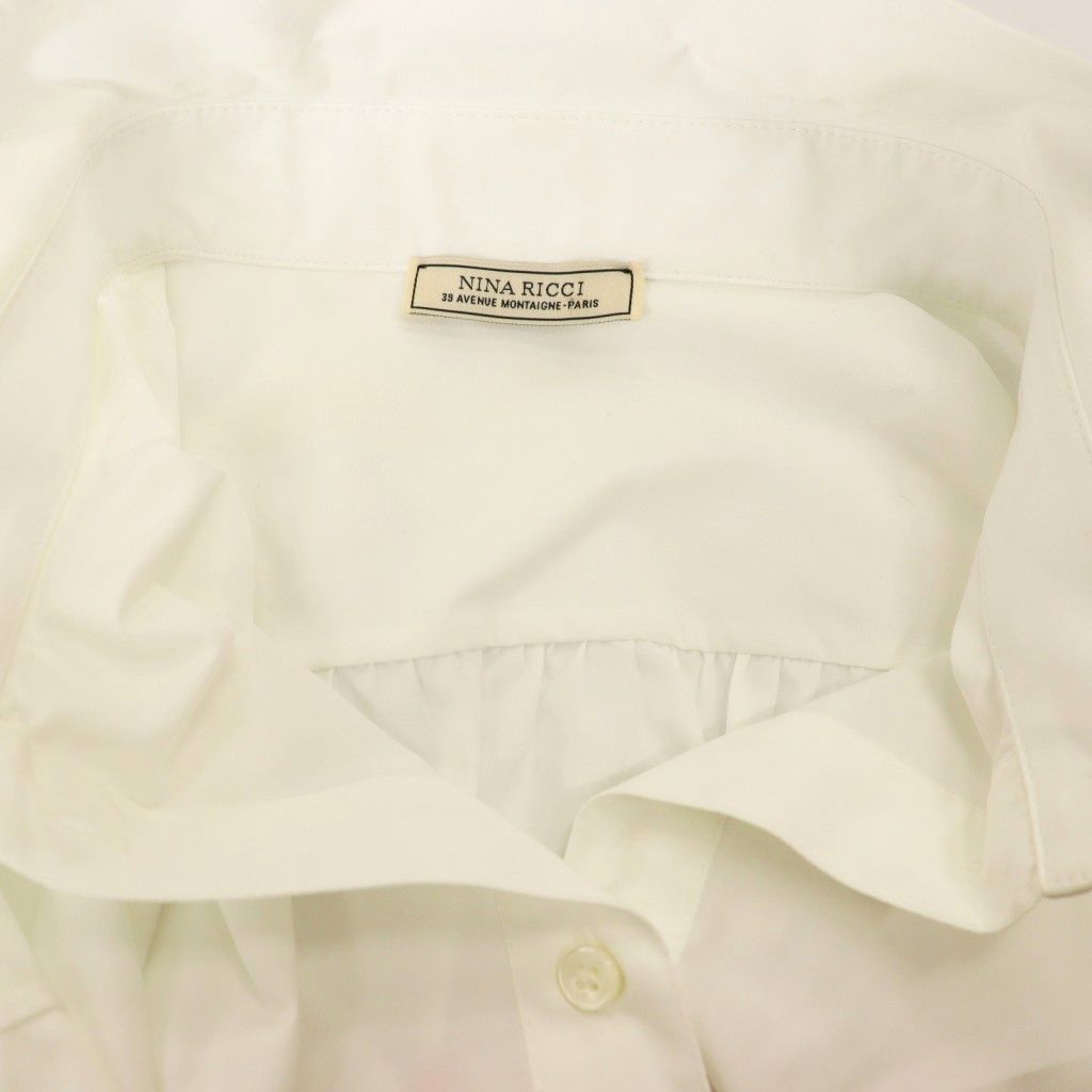 ニナリッチ NINA RICCI オーバーサイズシャツ バック刺繍 長袖