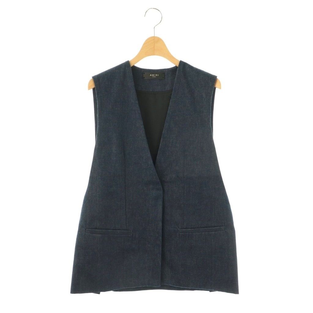 アミリ AMIRI ベスト デニム 前開き コットン XS 紺 /NR □GY57 - メルカリ