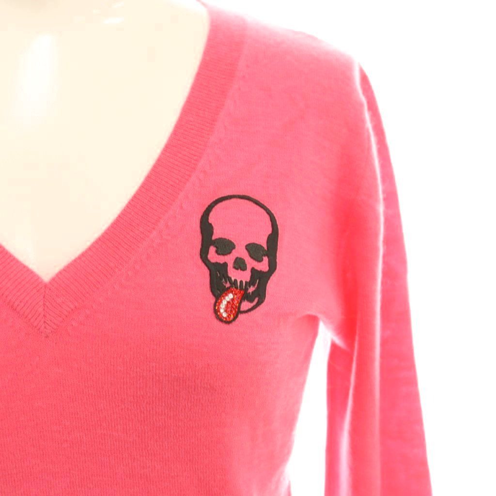 ルシアンペラフィネlucien pellat-finetスカルセーターピンクXS ルシアンペラフィネlucien pellat-finetスカルセーターピンクXS