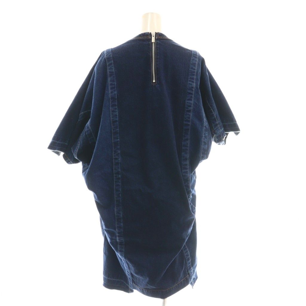 サカイ sacai デニムワンピース ミニ 半袖 1 紺 ネイビー /AT □OS