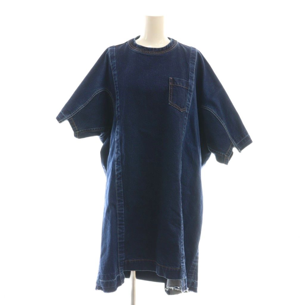 sacaiミニワンピース ◇sacai サカイ◇ドロップショルダー デザイン ミニワンピース (sacai