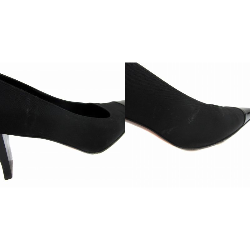 ディオール 黒 ハイヒールパンプス サイズ37 クリスチャンディオール Christian Dior パンプス ヒール 黒 37.5