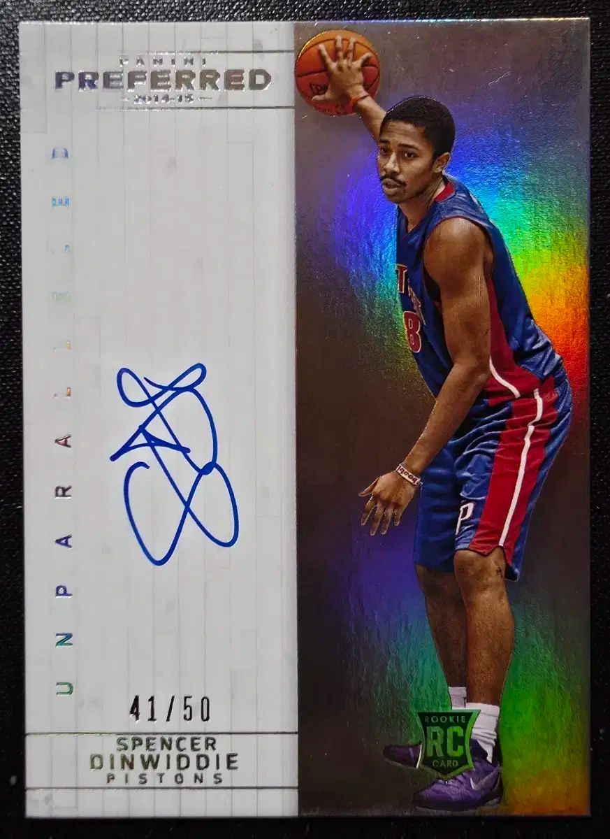 Spencer Dinwiddie 購入 ルーキー自筆限定サイン バスケット カード 1